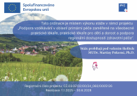 Naše ordinace je místem výkonu stáže Projektu EU